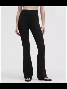 Lululemon Athletica High-Waist Black Flare Yoga Pants